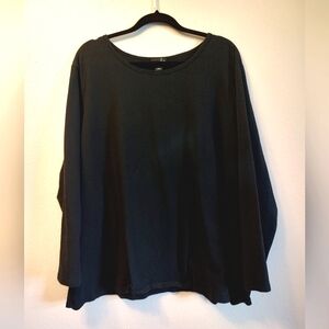 ERICA Sz 3X Women's Black 3/4 Sleeve T-shirt